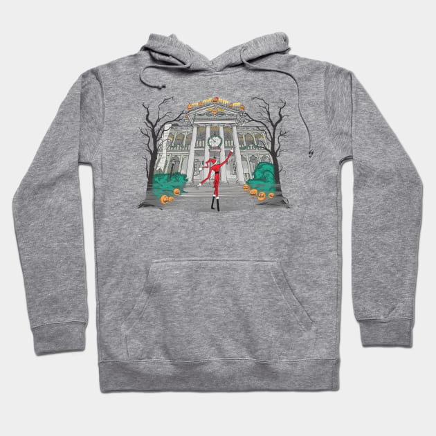 A Visit from Sandy Claws Hoodie by BeepBoopBeep Clothing, Co.